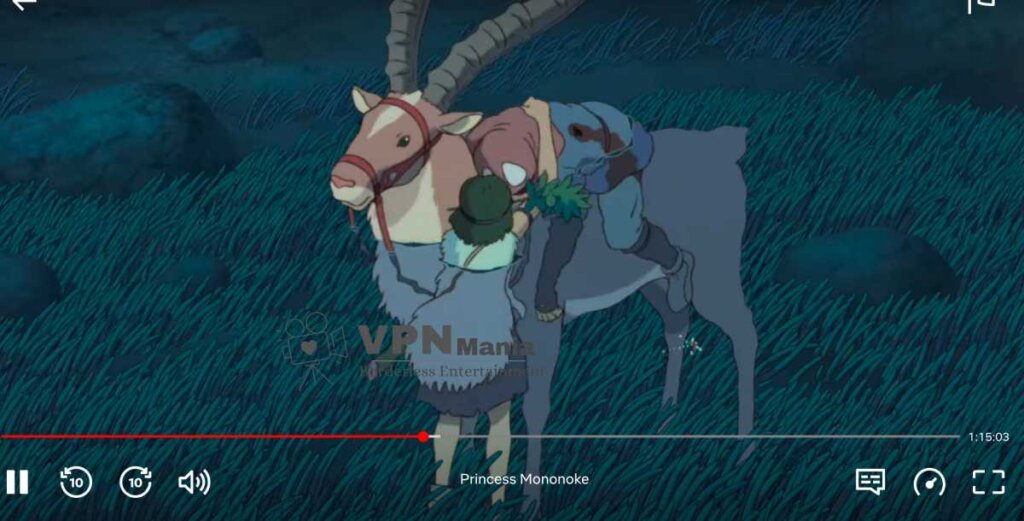 Started streaming on Netflix for Princess Mononoke