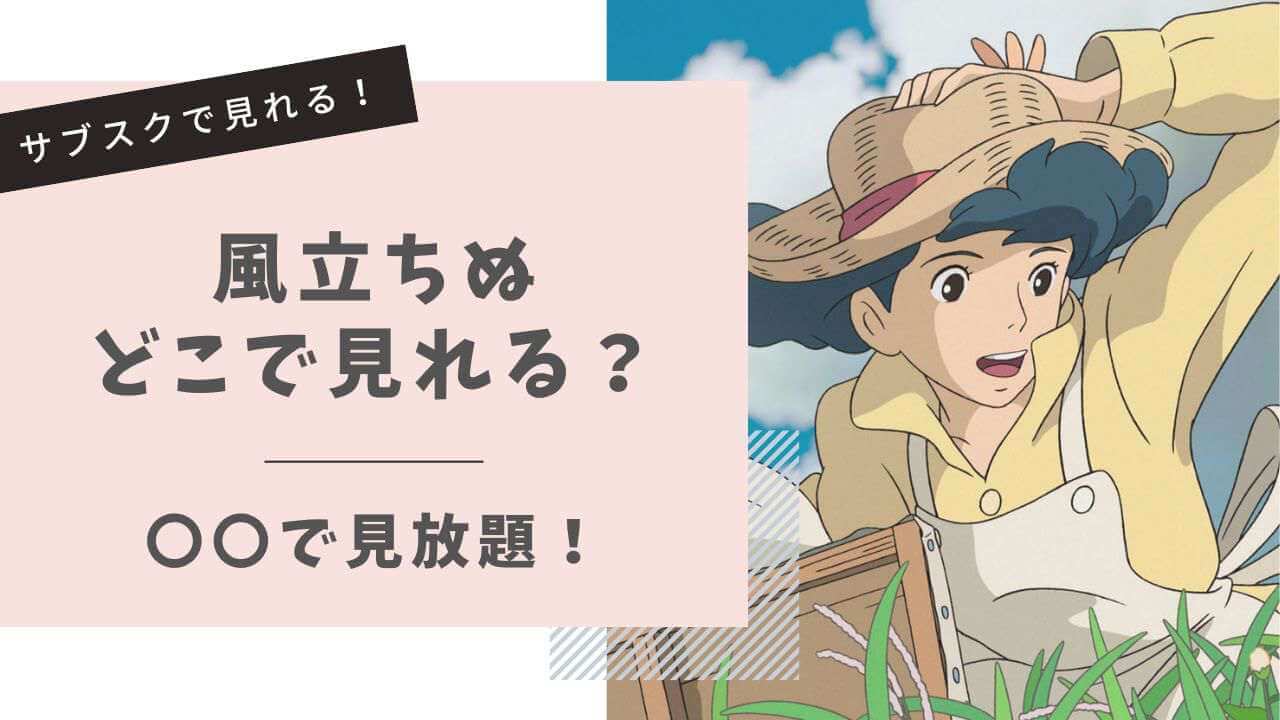 風立ちぬはどこで見れる?ジブリが配信されてるサブスクはNetflix